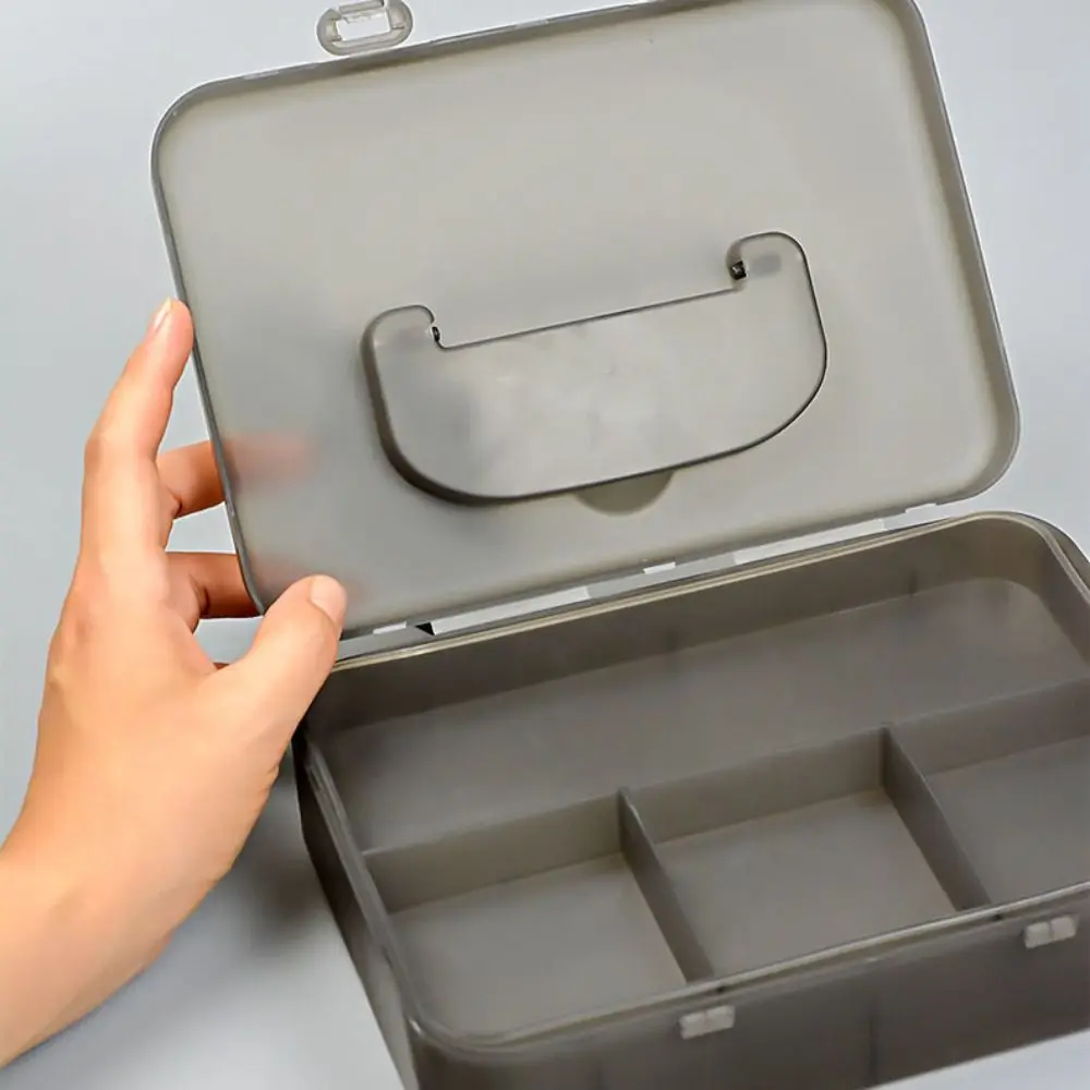 

Simple with Buckled Sketch Pencil Case handle Waterproof Stationery Case Dustproof Plastic Desktop Storage Box draw