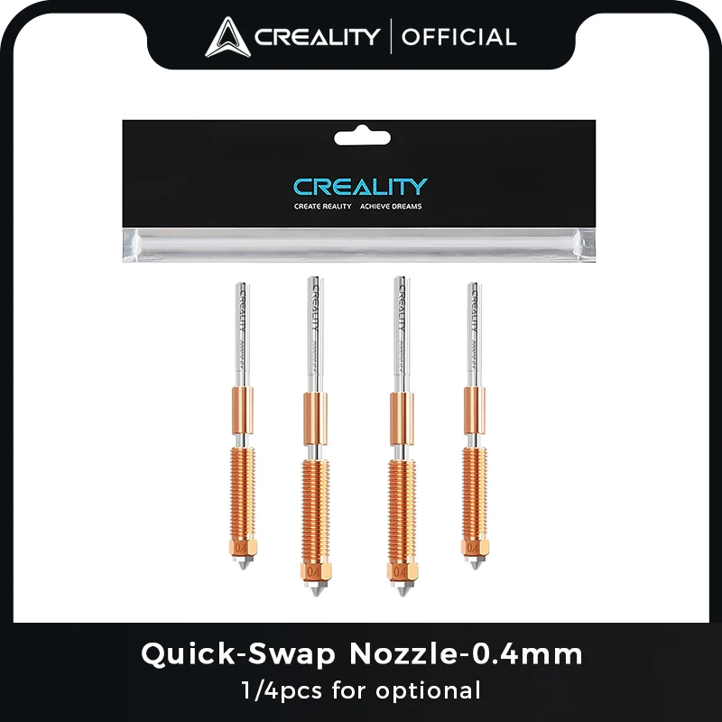 Creality 1/4pcs 0.4mm Quick-Swap Nozzle for K1/K1 Max/K1C/Ender-3 V3/Ender-3 V3 Plus Upgraded High-Speed Printing Nozzle