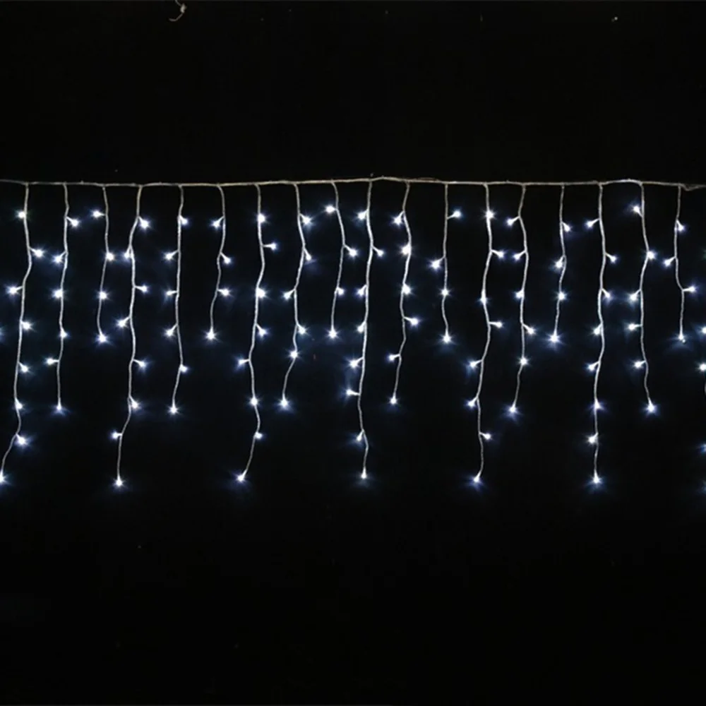 Imagem -05 - Led Icicle String Light Curtain para o Natal Guirlanda Gota Interior Jardim Palco ao ar Livre Decorativo Festa 220v 45 m 100leds