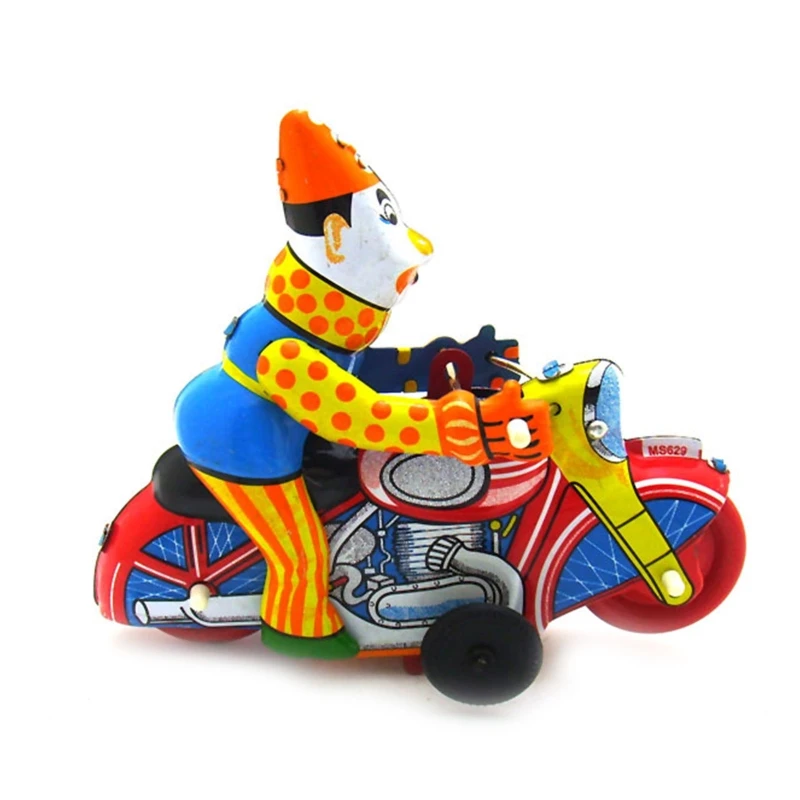 Coche payaso español, juguete hojalata, accesorios fotografía, regalo coleccionable Vintage para niños