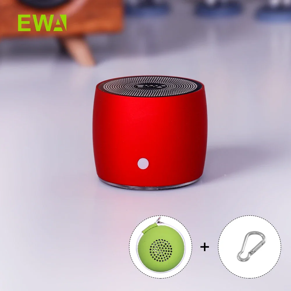 Altavoces Bluetooth EWA A103 Mini, Altavoz de Bajos Alemán para Exteriores/Interiores, Campamento/Bicicleta/Viajes, Caja Metálica, Sonido Potente