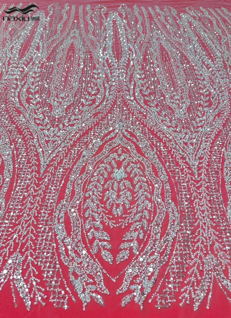 

Madison Luxury Nigerian Sequins Lace Fabric 2026 High Quality Beads African French For Women Wedding Party Dresses Sewing
