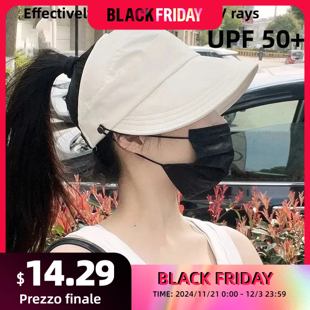 2023 Gentle Vacation Mountaineering Hundreds Of Sun Protection Foldable Cap Female Easy To Carry No Cap Top UPF 50+