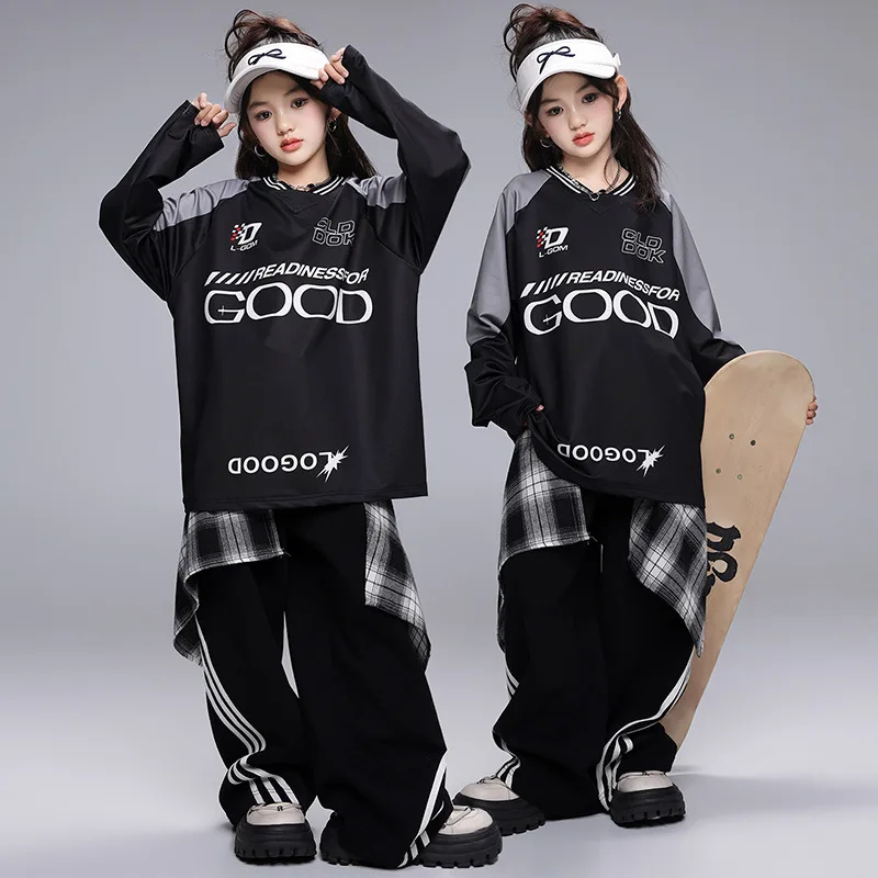 الهيب هوب الفتيان الأزياء البلوز الشارع الرقص السراويل البضائع المموه الفتيات K-pop ازياء الاطفال الجاز الملابس مجموعات الطفل الشارع الشهير