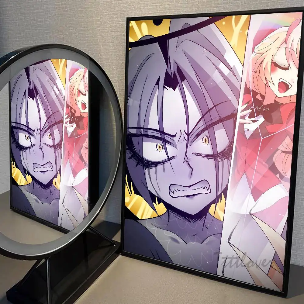 Anime Lute H-hazbin Hotel Poster Hochwertige Selbstklebende Wandkunst Dekorationen Farbdrucke Klebend – Detail 11