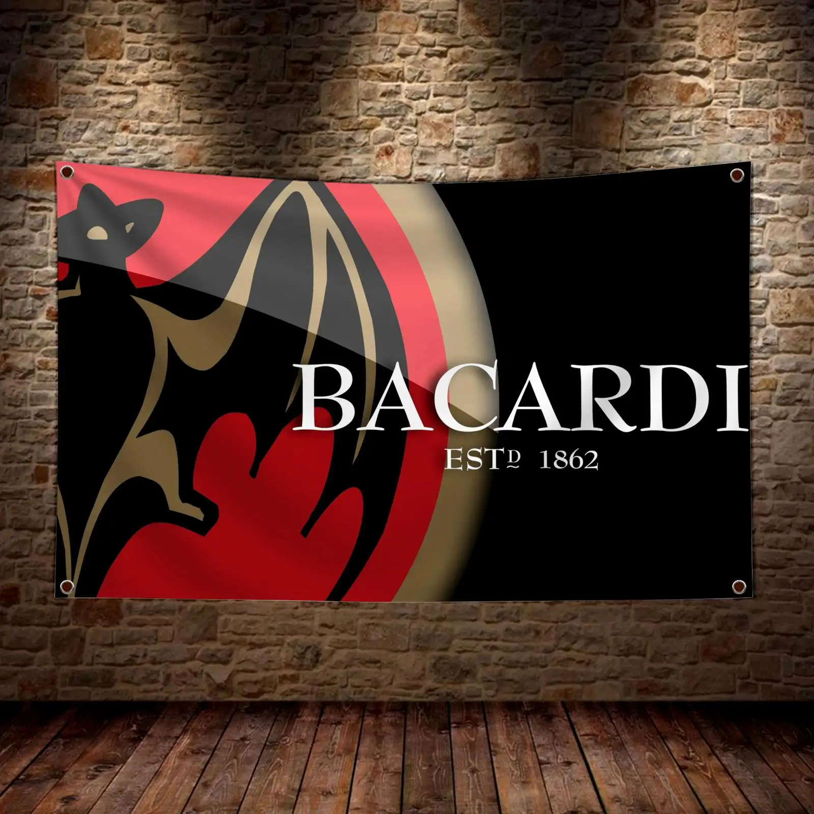 B-Bacardis Beer Design Flags Custom Decorative Wall Hanging Banner Art for Bedroom Living Room Home Office Outdoor Decor Gift