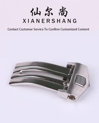 XIANERSHANG-T-AGウォッチクラスプ、ポリッシュワイヤードロー、ステンレススチール折りたたみバックル、ウォッチアクセサリー、18mm、20mm、カスタム