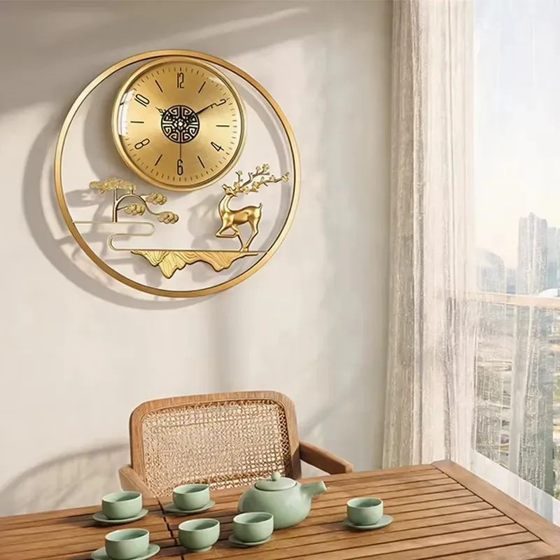 Round Wall Clock Innovative Stylish Design for Bedroom Living Room Home Decor