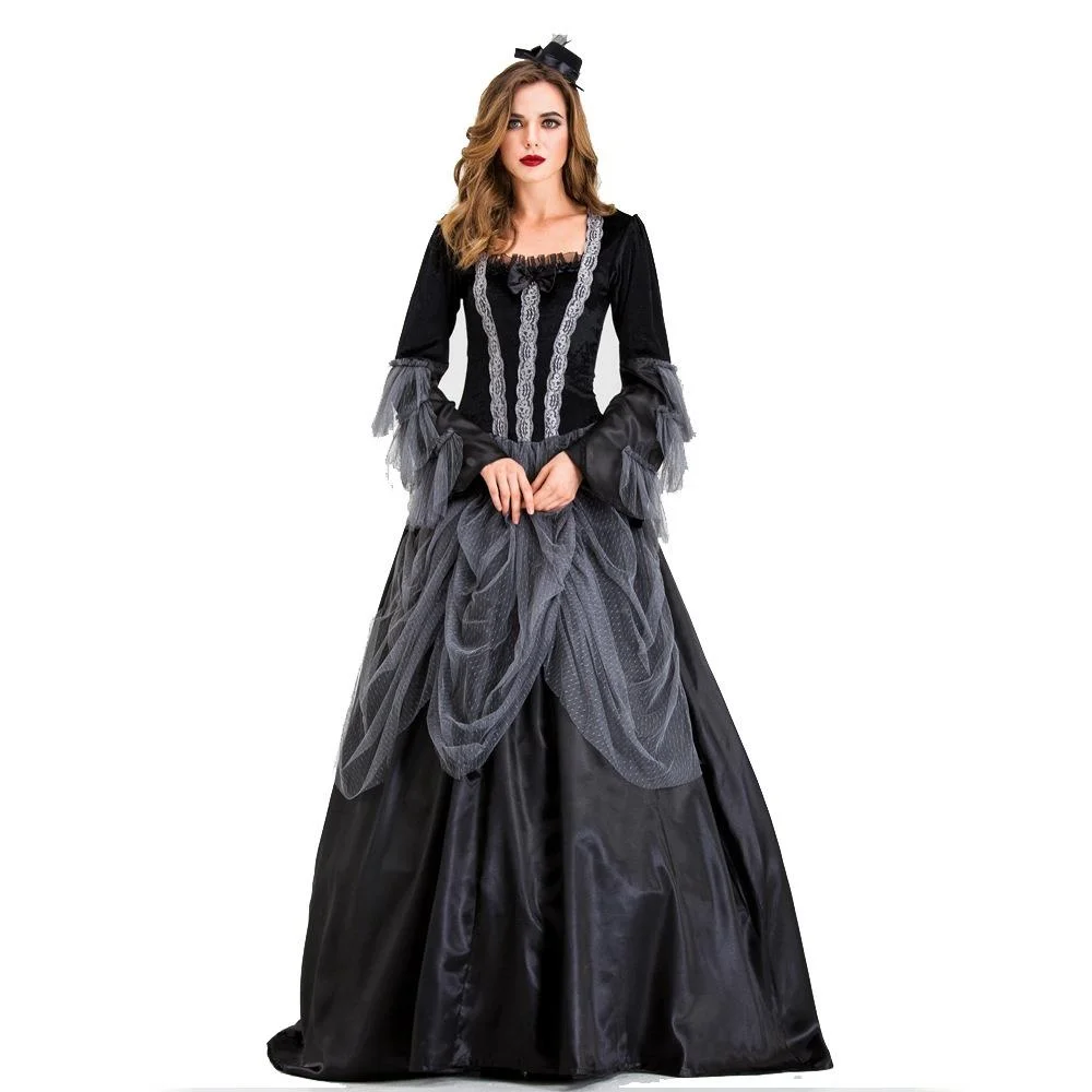 

Special Long Dress Halloween Witch Cosplay Role-playing Costume Elegant Court Dress Gift Women's Ethnic Stage Clothing