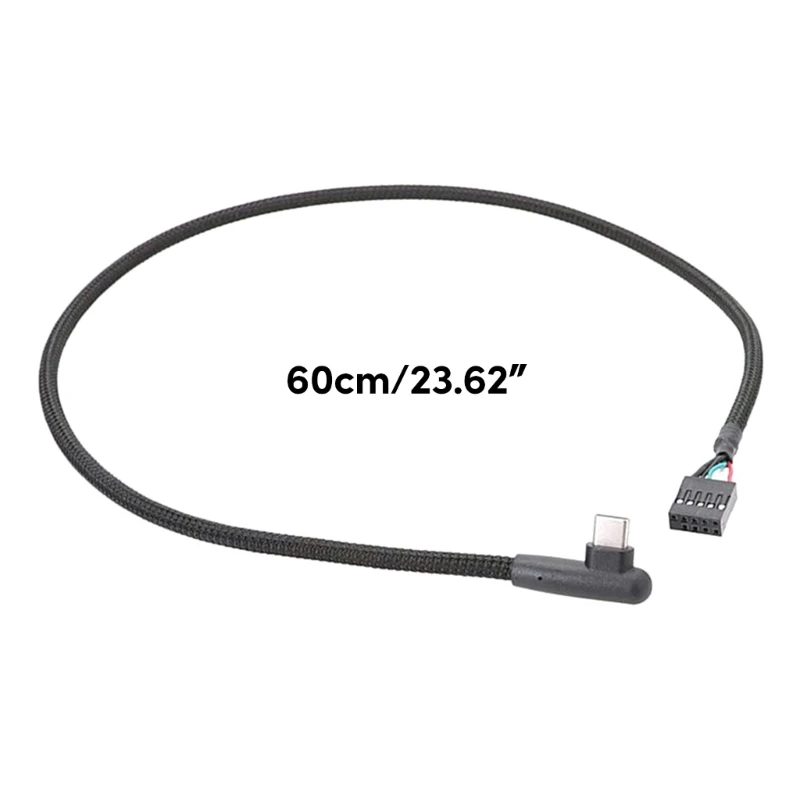 Adaptador USB de alta velocidad 20CB de 9 pines a tipo C blindado para una línea de malla de transmisión confiable para placa de