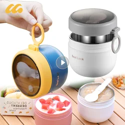 600ML Stainless Steel Lunch Box Hot Food Flask Soup Storage Vacuum Thermal Jar Thermos Containers Bento Lunch Boxes For Kids