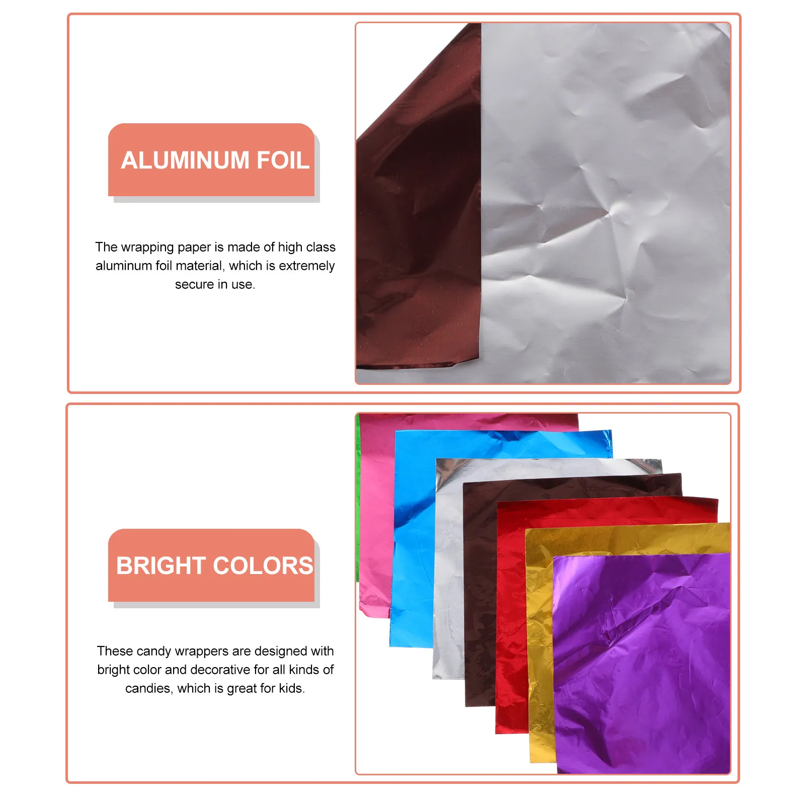 900 pcs Decorative Foil Candy Wrapping Paper for Homemade Sweets, Party Favors, Crafts & Food Gift Packaging