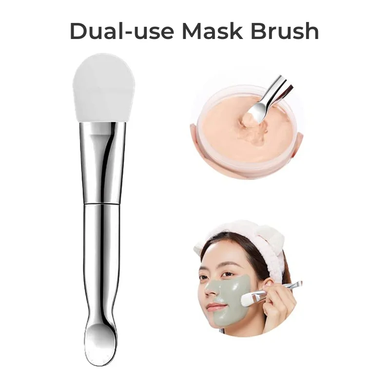 Dual-used Silicone Mask Brush Soft Applicator Facial Massage Cleaning Brush Face Smear Brush Beauty Makeup Skin Care Tools