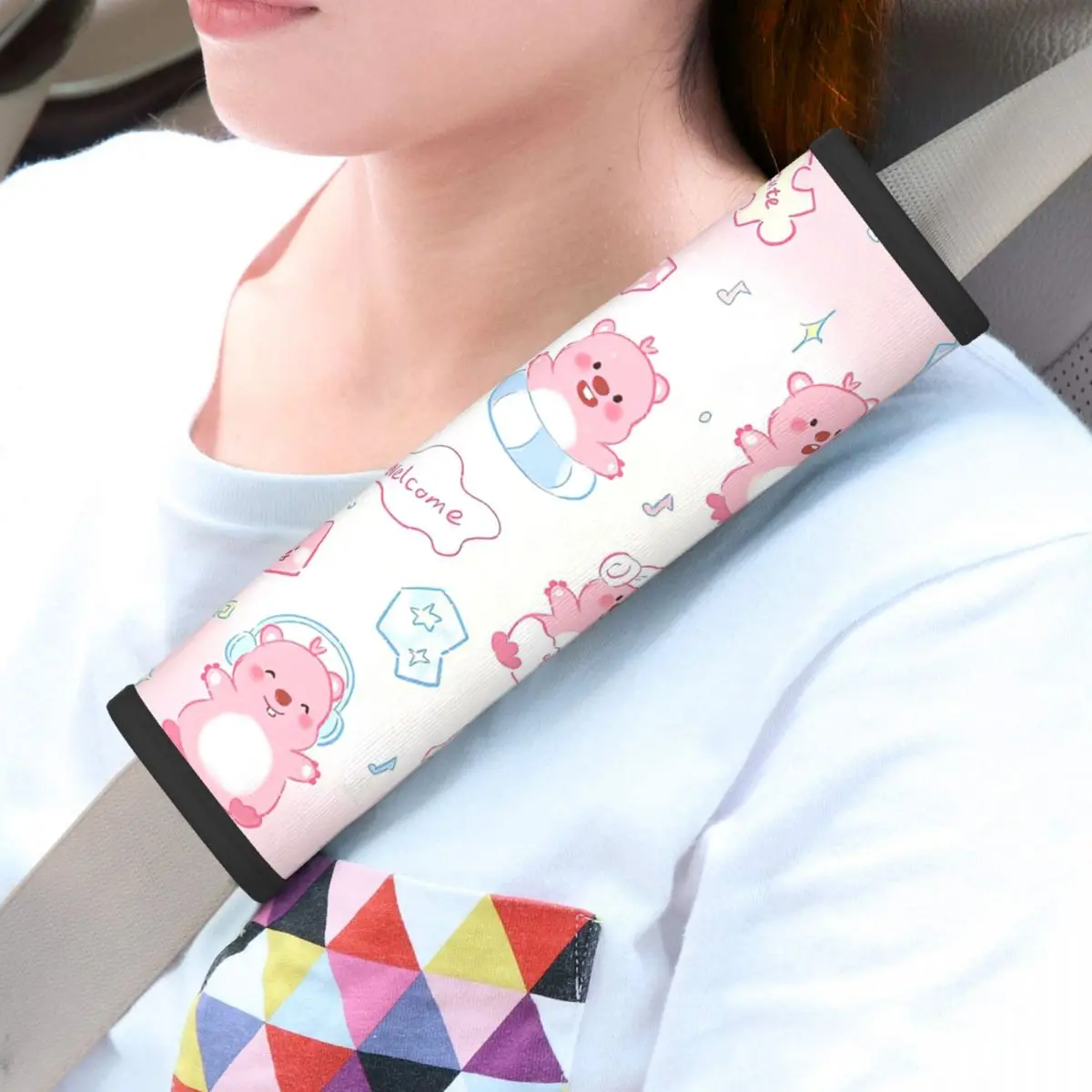 

Custom Zanmang Loopy Cartoon Car Seat Belt Pads 2 Pack Adjustable Seatbelt Shoulder Strap Covers
