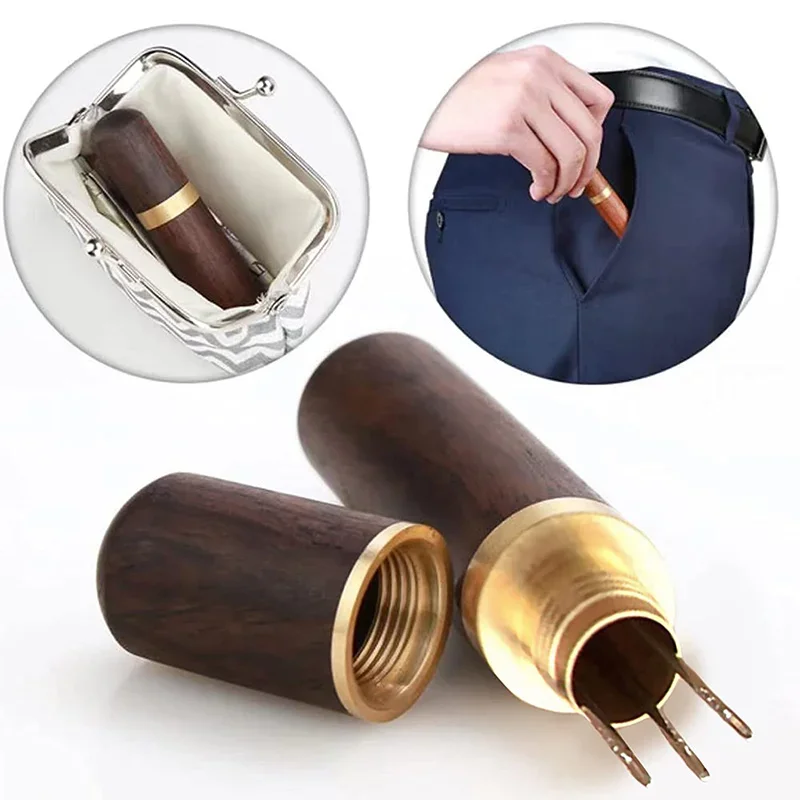 12/24 قطعة إبر الخياطة العمياء الخشب إبرة حالة المسنين الذاتي خيوط إبرة الجانب ثقب الفولاذ المقاوم للصدأ إبرة أدوات خياطة