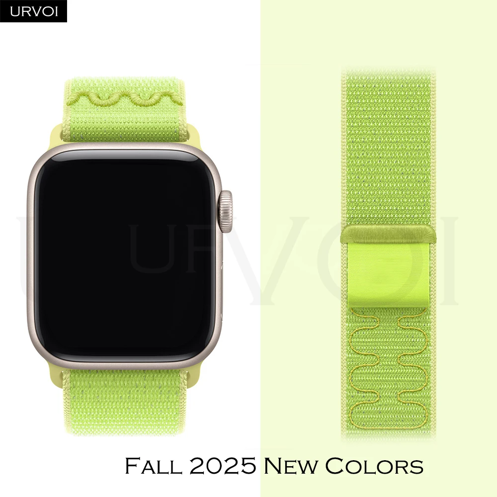 URVOI Sport loop for Apple Watch Ultra 3 2 Series 11 10 SE Nylon hook and loop fastener band reflective strap outdoor bracelet