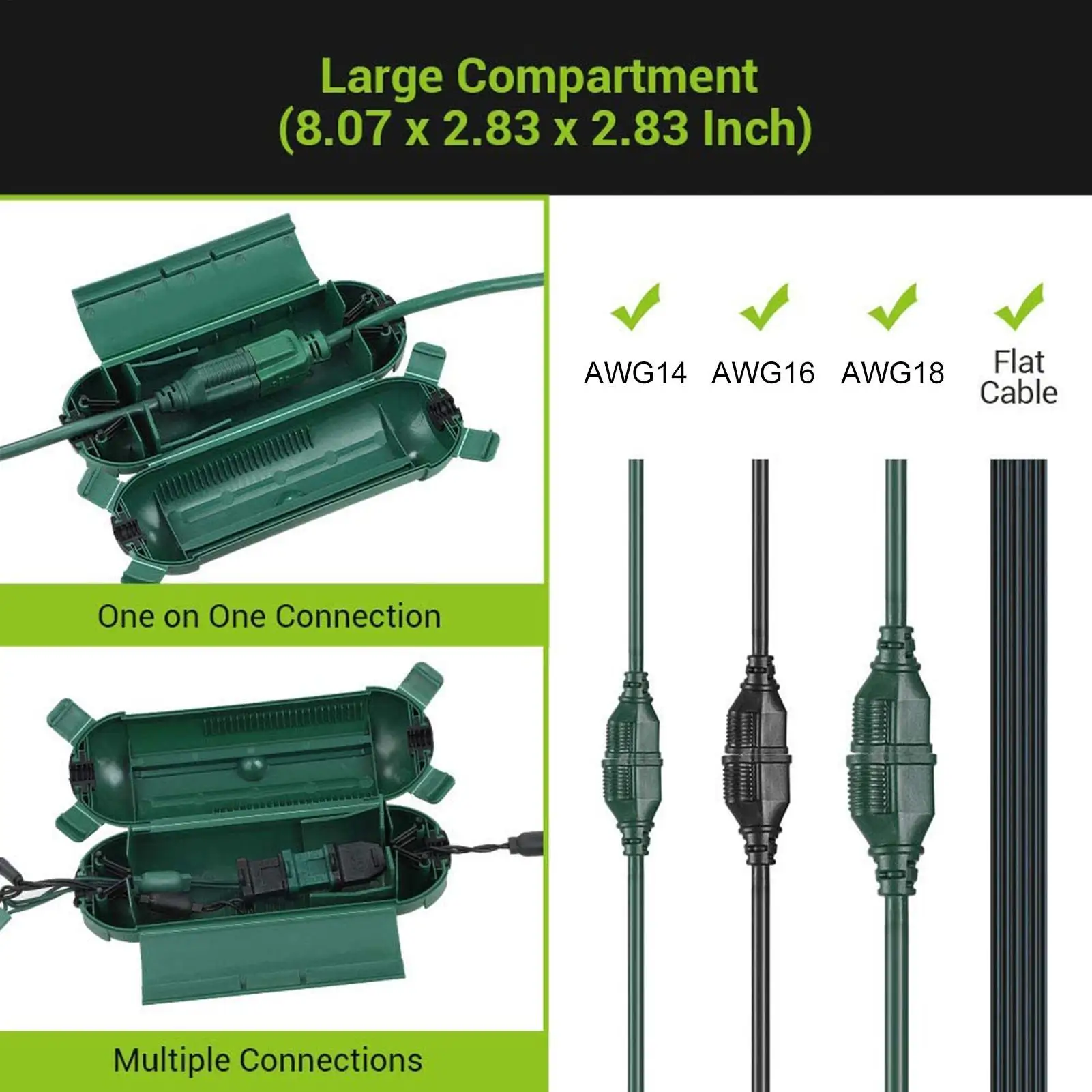 

Outdoor Extension Cord Safety Cover With Waterproof Seal Weatherproof Electrical Connection Box Extension Cable Safety Cover