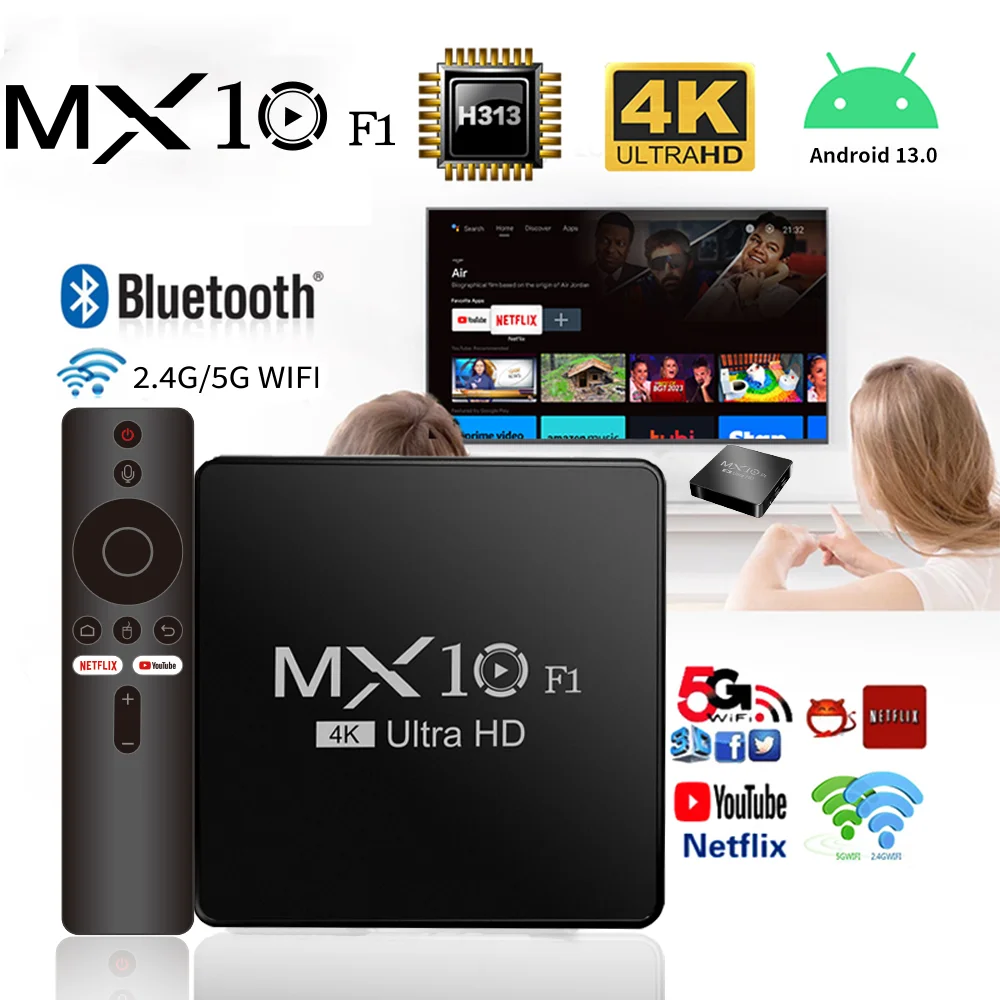 android tv box decoder 2024 4k android 13 mx10 f1 digital