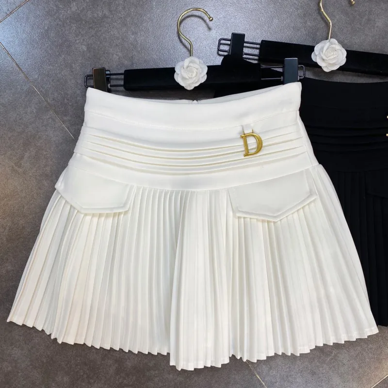 PREPOMP 2023 Spring Summer New Arrivals High Waist Short Mini Pleated Skirt Streetwear Women GA309