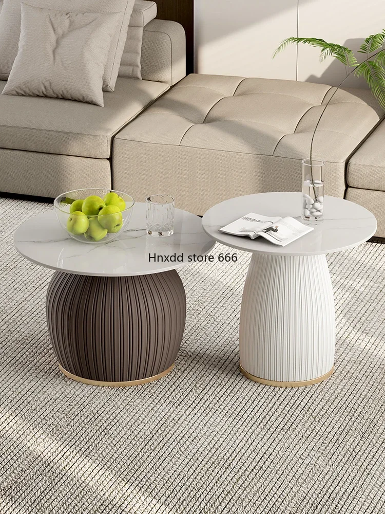 Rock slab coffee table living room household light luxury modern small apartment side table small table