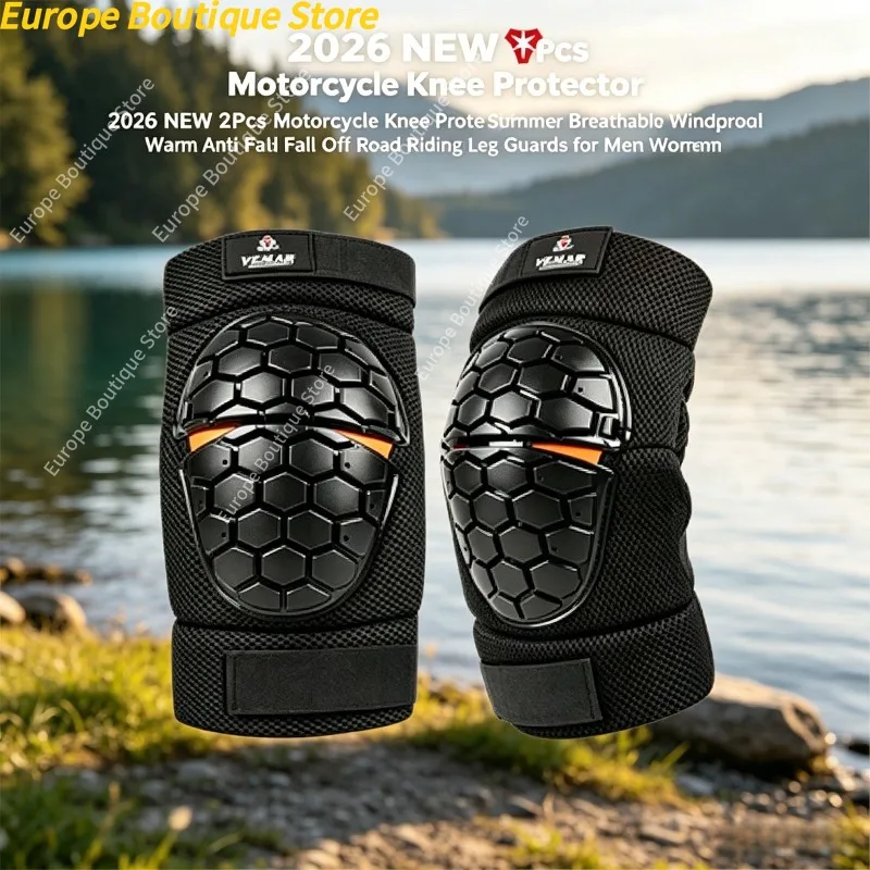 

Off Road Riding Leg Guards 2Pcs Summer Breathable Motorcycle Knee Protector Anti Fall For Men Women