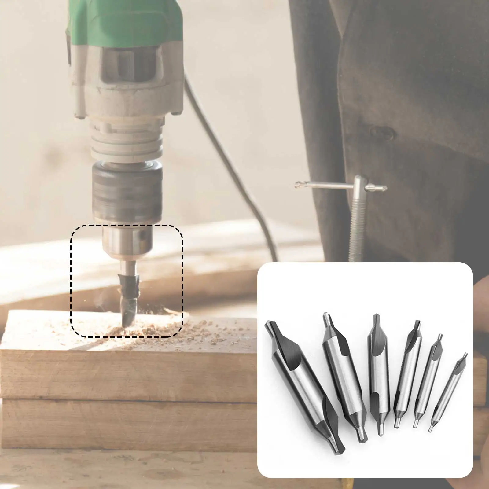 1/5 pz HSS punta per trapano centrale 60 gradi punte per trapano in metallo Set utensili elettrici foro di perforazione taglierina 4/5/6/8mm