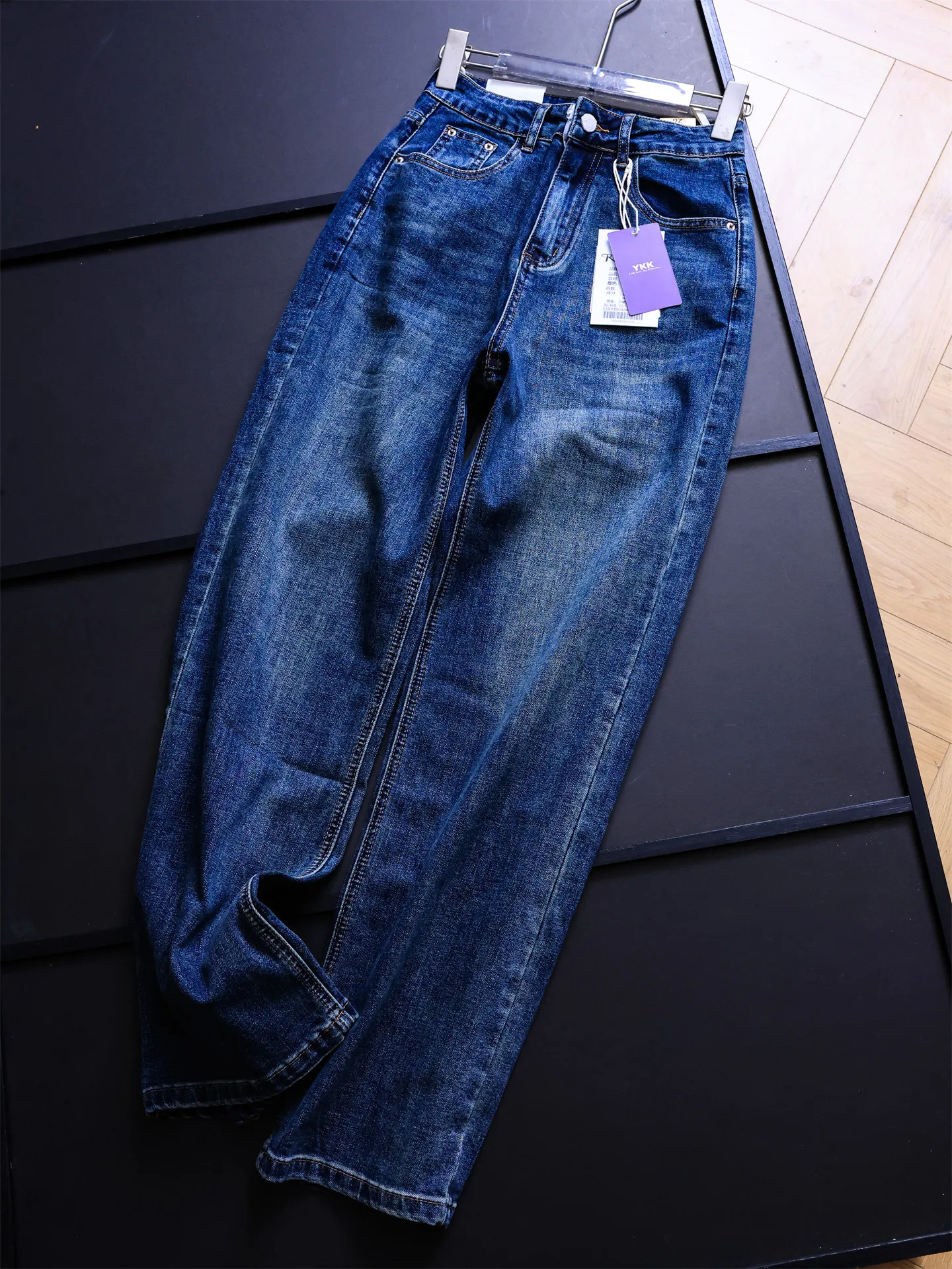 

Slimming High Waist Straight Leg Jeans Blue Vintage Loose Fit Women's Autumn New Style Versatile Wide Leg Denim Casual Jeans