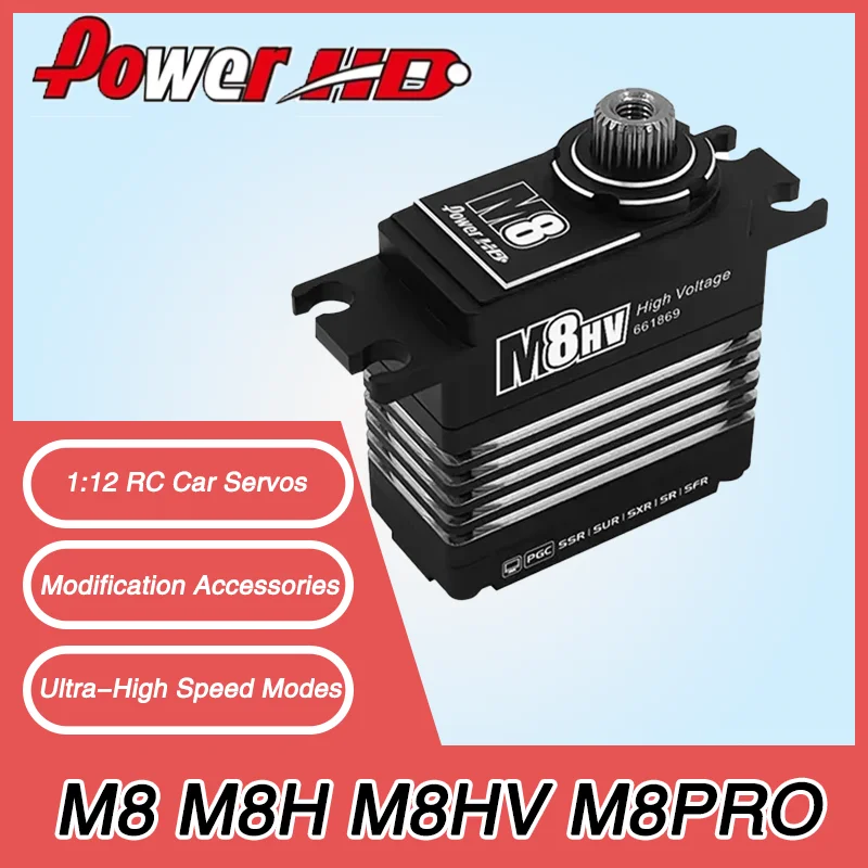 

Power HD M8 M8H M8HV M8PRO For 1:12 RC Car Pancar SSR/SUR/SXR/SR/SFR Multiple Professional Edition Servos Ultra-High Speed Modes