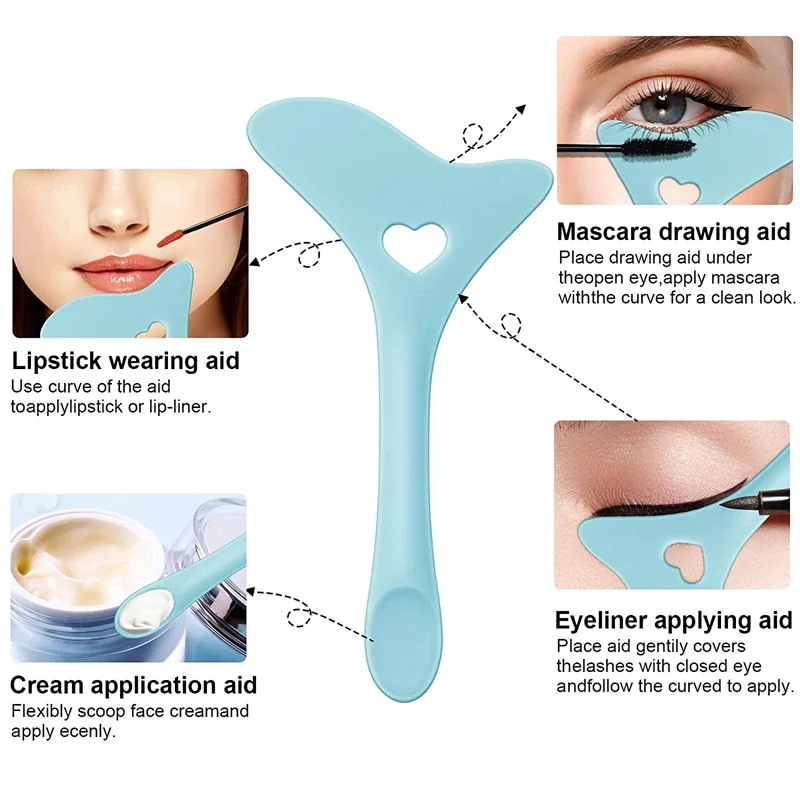 Silicone Drawing Lipstick Wearing Aid Face Cream Mask Applicator MakeupEyeliner Makeup Stencils Wing Tips Marscara  beauty tool