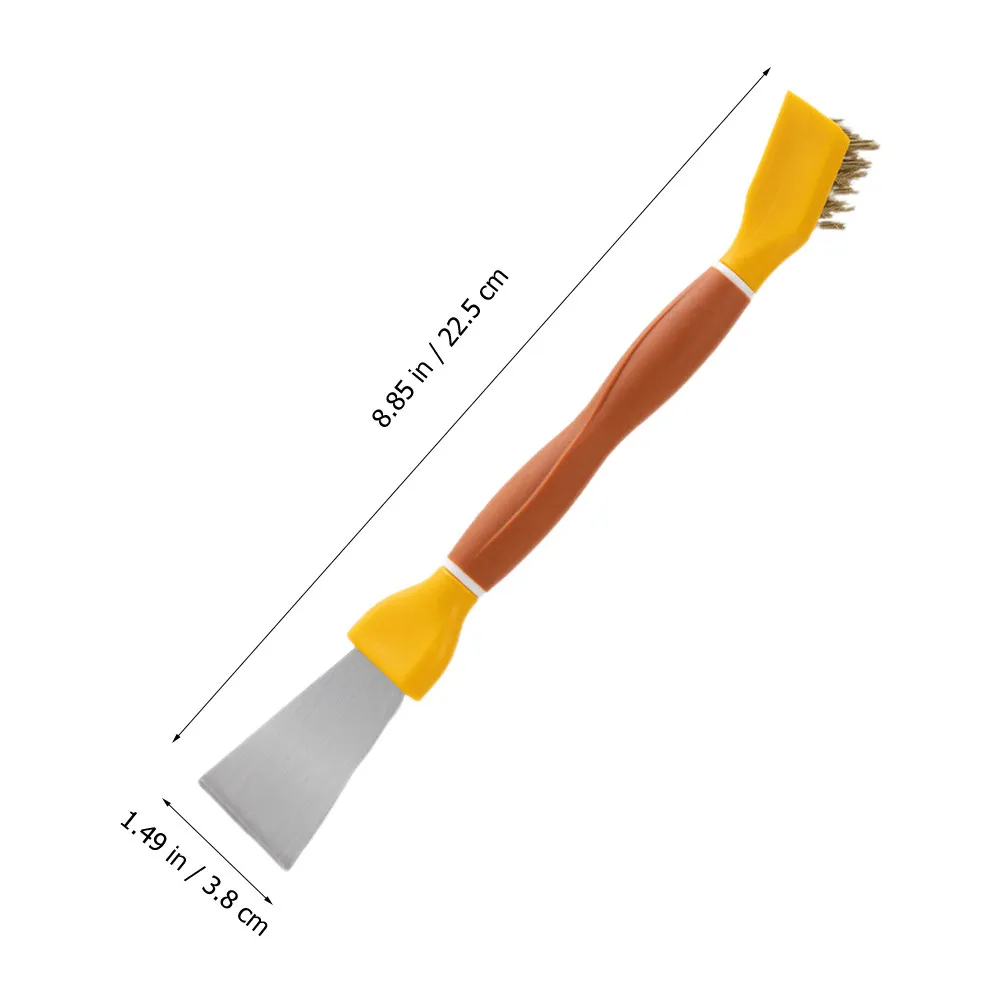 Dual-Head Heavy-Duty Cleaning Brush for Kitchen Bathroom Garage Cast Iron Pans Griddle Dishwashing Rust Removal Non-Scratch