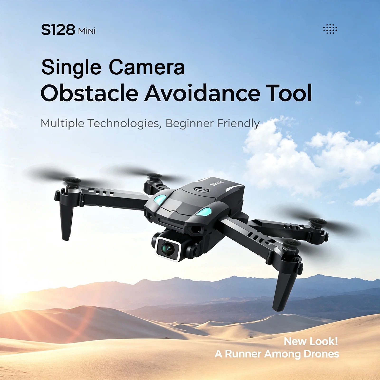 2026 New S128 Mini Drone 4k Professional HD Camera Security UAV Obstacle Avoidance Altitude Hold Foldable RC Quadcopter Kid Gift