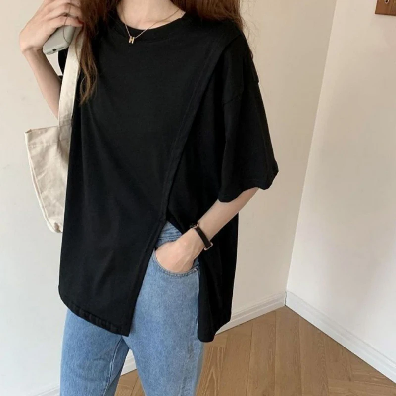 Female Summer Loose Long Sleeve Lactation Tops Casual Cotton Nursing T-shirts Plus Size Pregnant Woman Breastfeeding Tee Shirts