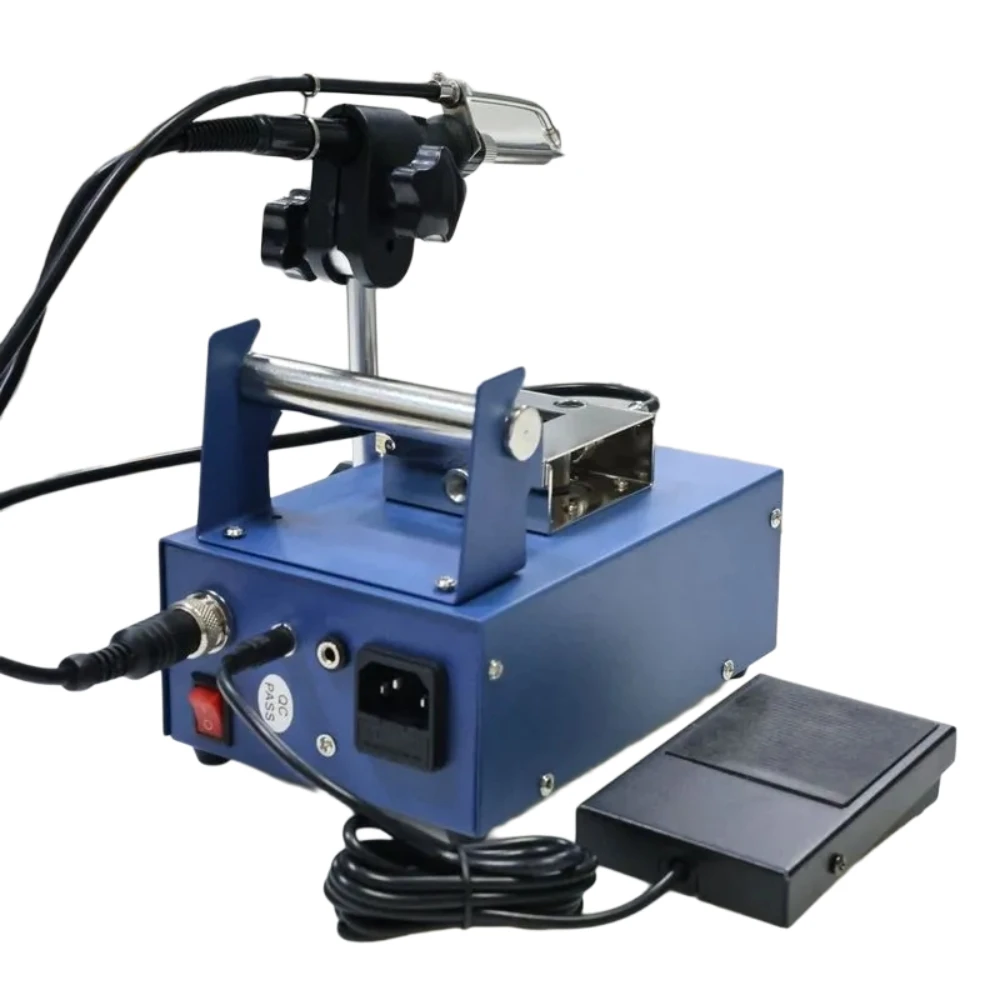 ASS-385A شاشة ديجيتال آلة لحام أوتوماتيكية بالكامل 75 واط دواسة القدم نوع التلقائي القصدير تغذية القصدير بغا محطة لحام