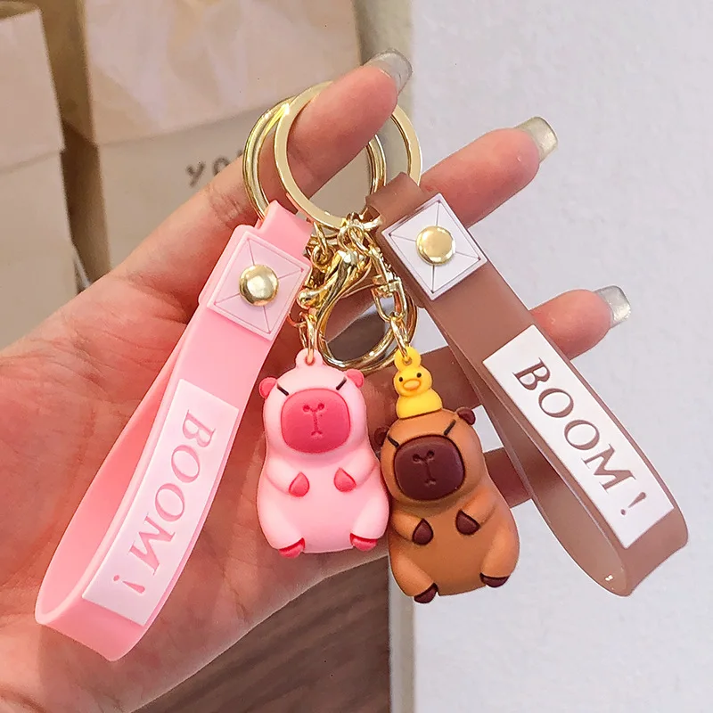 Creative Cute Capybara Keychains For Car Keychain Anime Keychain New Keyring Bag Charms Doll Key Ring Holiday Girl Gifts Jewelry