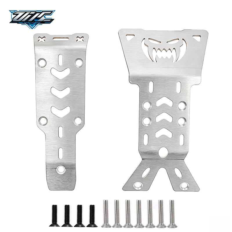 Stainless‑Steel Reinforced Chassis Armor Skid Plate  Bottom Protector Guard For 1/10 MJX Hyper Go 10210 RC Car Upgrade Parts