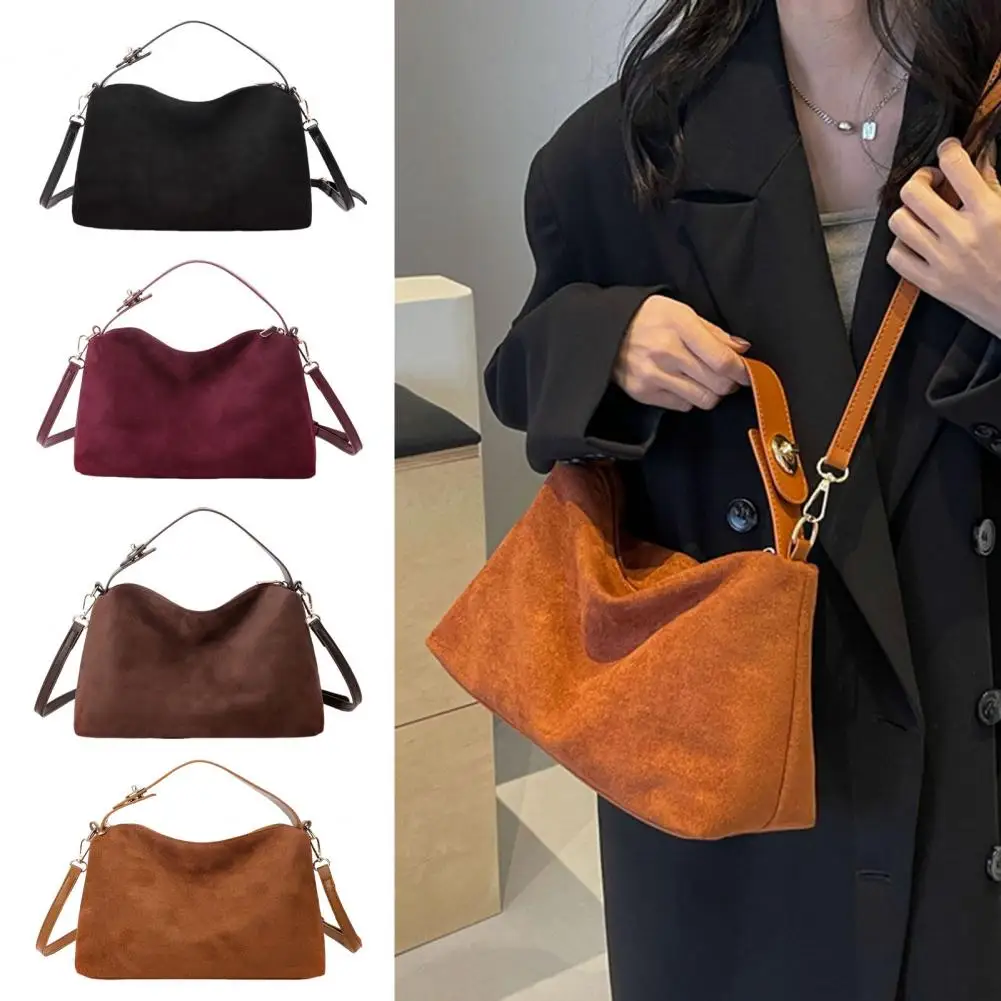 

Высококачественная сумка, стильная женская замшевая сумка на плечо с регулируемым ремешком через плечо, ретро-сумка для ошибок, свиданий, вечеринок