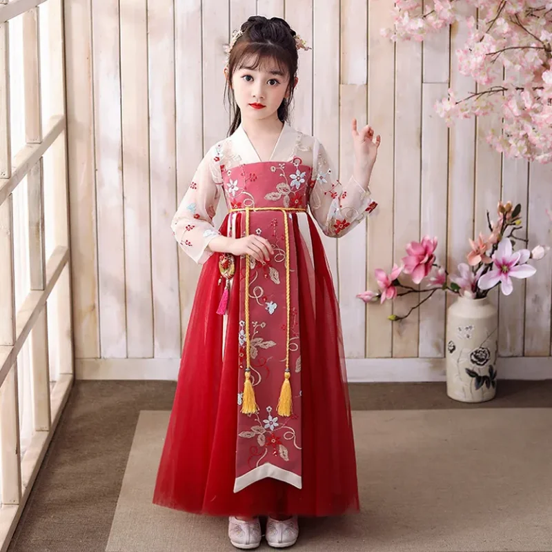 

Новое китайское повседневное платье для девочек в стиле ретро с имитацией династии Тан