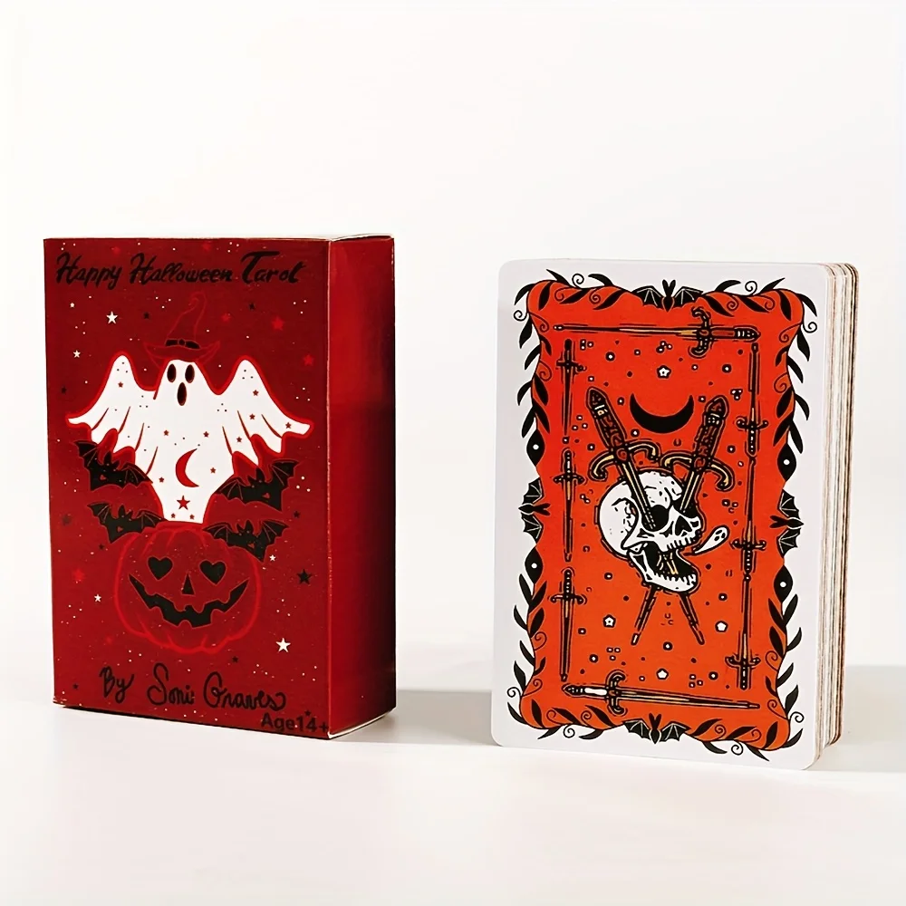 

Карты Таро «Счастливый Хэллоуин» 78, Oracle, английское издание для гадания, колода Borad, играющие в игры