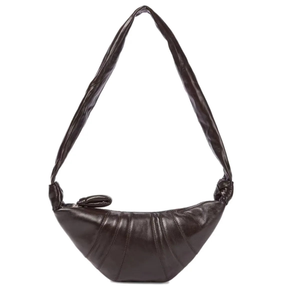 Ox horn bag new leather niche commuting versatile diagonal cross dumpling bag, simple and casual large capacity praiseworthy bag