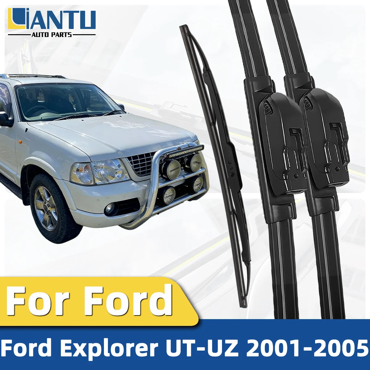 

1/3PCS Front And Rear Wiper Kit For Ford Explorer UT-UZ 2001-2005 Windshield Wiper Silent Wiper Automotive Accessories ﻿ 2004