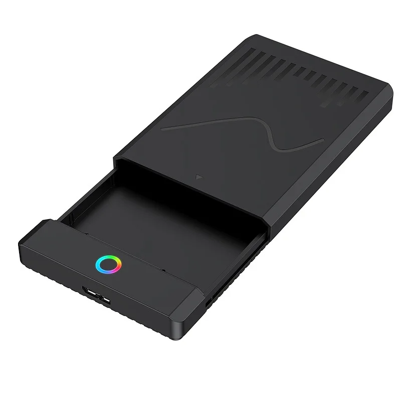 UTHAI Kotak Eksternal SSD 2.5-Inci Tanpa Alat USB 3.0/3.1/2.0 Tipe-C untuk Notebook, Kotak Solid State Drive Eksternal untuk Ekspansi Penyimpanan