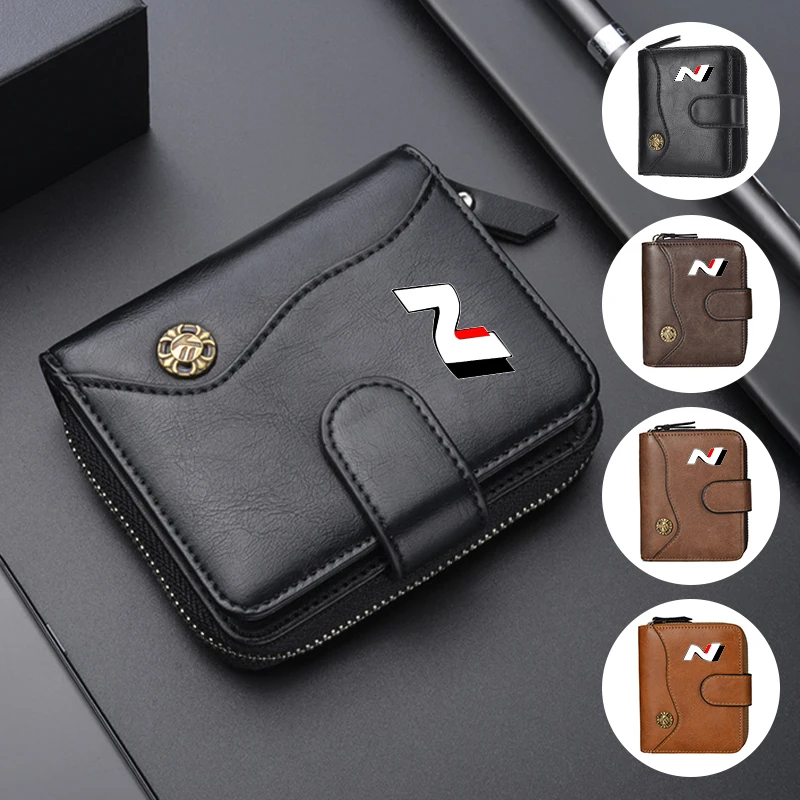 

Car Men's Card Case Wallet Coin Purse Ticket Holder Cash Bag Accessories For Hyundai Tucson IX35 I30 I20 Azera 2014 Accent