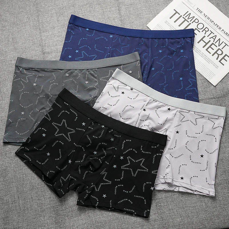 

Модные мужские трусы-боксеры с принтом пентаграммы XL-4XL, хлопковые удобные трусы с внутренней промежностью, большие размеры, дышащее нижнее белье со средней талией