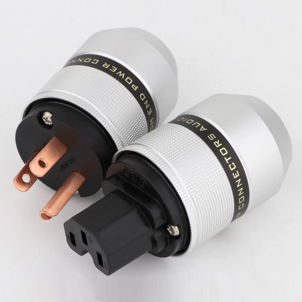HIFI IEC หัวต่อตัวเมียแจ็คขั้วต่อสายไฟกระแสสลับ15A สายไฟหลัก EU/US ออดิโอไฟล์ DIY