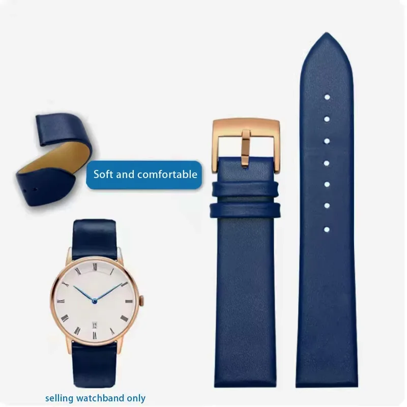 رقيقة جدا لينة جلد العجل حزام ساعة اليد ل CK/روسيني/أرماني للجنسين سوار أسود/أزرق/أحمر 12mm14mm16mm 18mm 19mm 20mm21mm 22mm