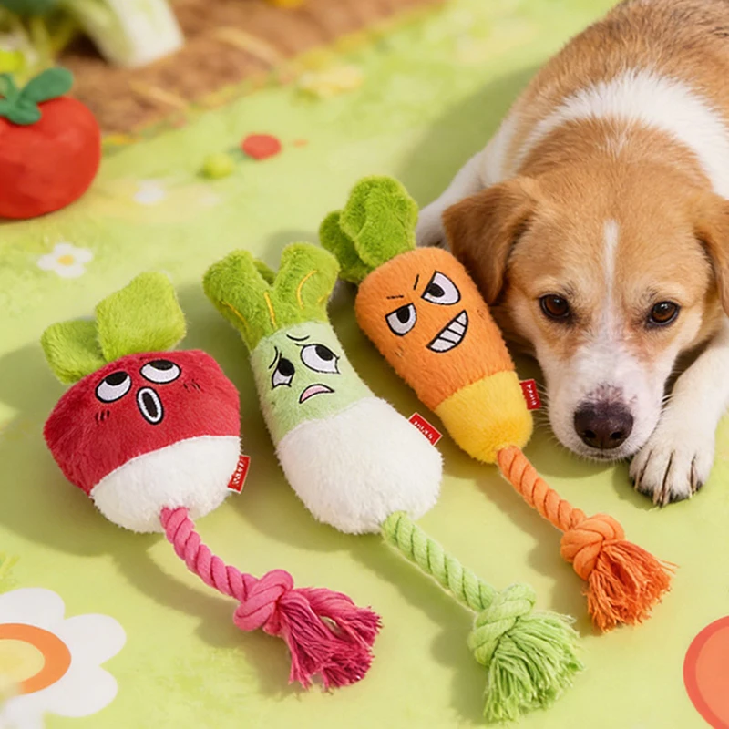 

Hot sale Self pleasure relieve boredom vocalize pet teeth grinding cotton rope toy interactive tug of war consumer body dog toy