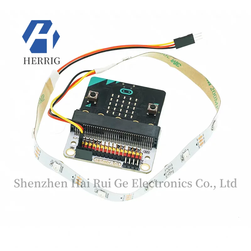 EF Enfu Technology Low Voltage Cascadeable Full-Color RGB LED Strip, 10 Pieces, micro:bit Accessory Light Strip