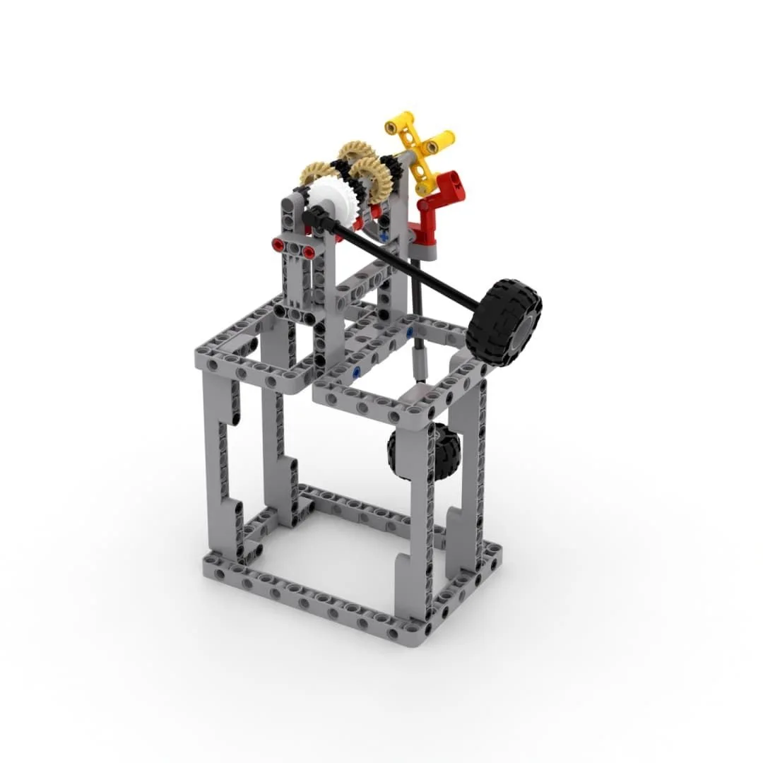 Children's assembly block 4369 small particle technology mechanical gear model assembly lever escapement mechanism set toy gift