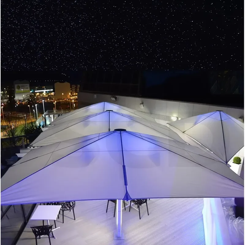 8-18meter Beach Sunshade Casino Playground Theme Amusement Park Resort Hotel Umbrella Parasol Big Umbrella Factory With Logo