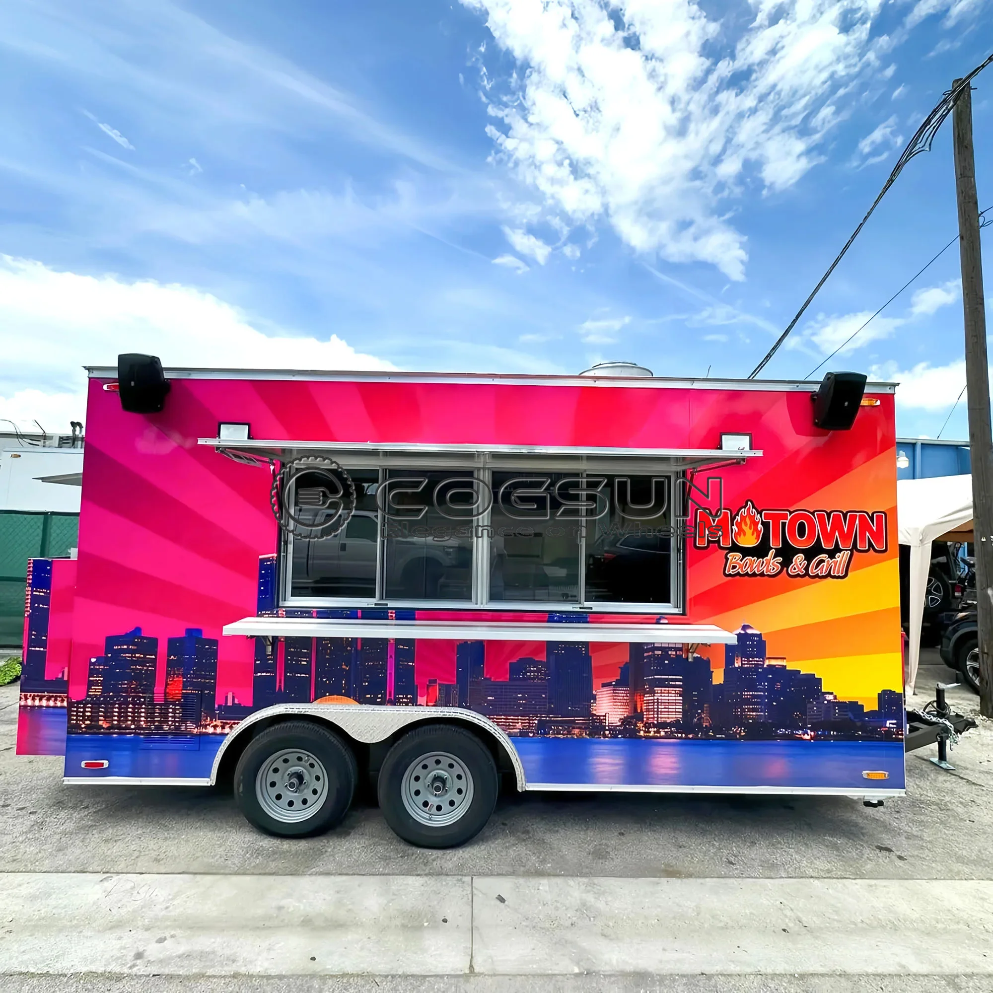 COGSUN Fully Customized Mobile BBQ Trailer for Catering and Festivals